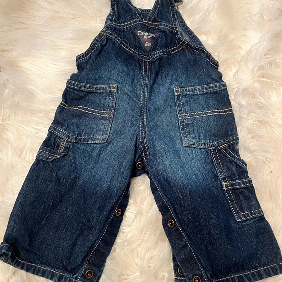 OshKosh B'gosh Kids Denim Overalls - Blue 6 mths - Picture 4 of 6